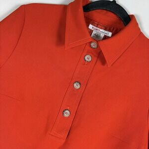 Vintage Michael Kors Women's 10 Red Wool Blend Knee Length Sheath‎ Dress Italy